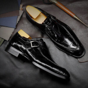 Classic Pattern Men's Business Flat Shoes